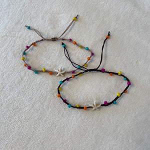 beaded starfish anklet