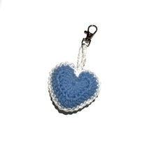 Load image into Gallery viewer, blue heart keychain
