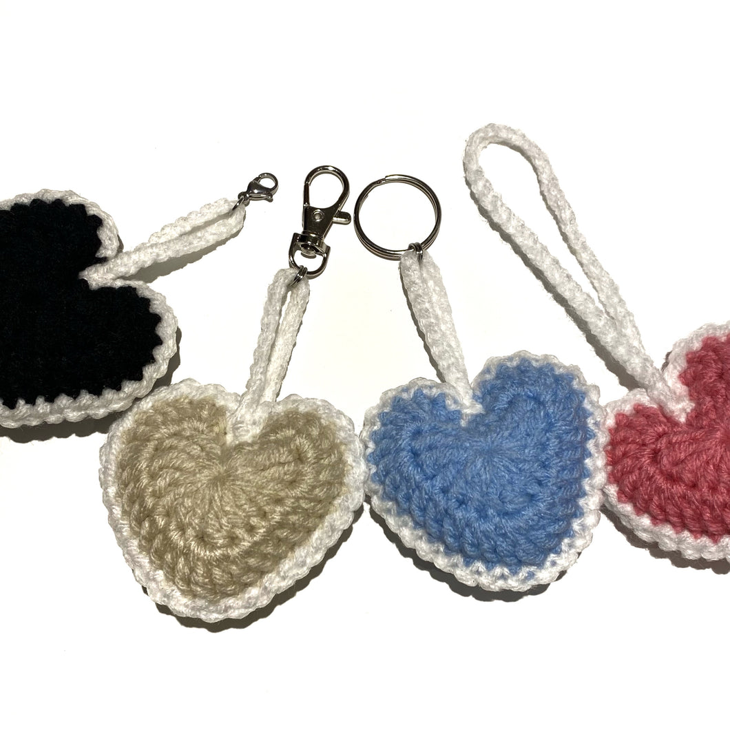 pink heart keychain