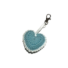 Load image into Gallery viewer, teal heart keychain
