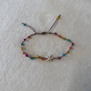 beaded starfish anklet