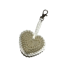 Load image into Gallery viewer, beige heart keychain
