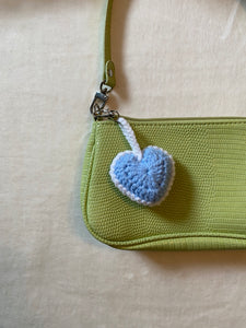 blue heart keychain