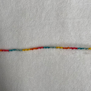 pink and teal anklet