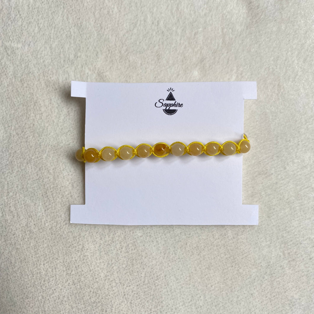 yellow beaded bracelet