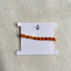 orange beaded bracelet