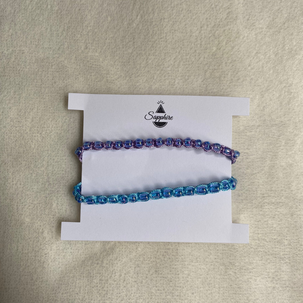 purple beaded bracelet